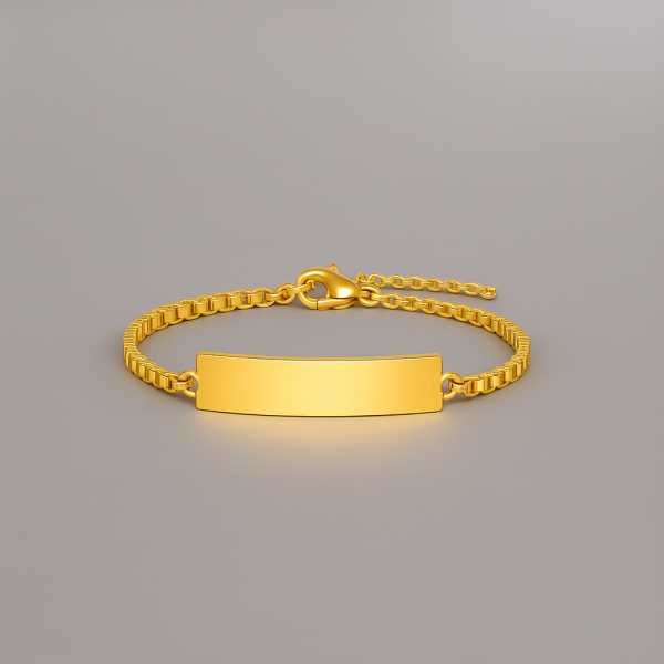 M Bracelet personnalise femme enfant gourmette acier chaine personnalisable