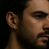 Boucles d'oreilles homme clous tete de mort argent