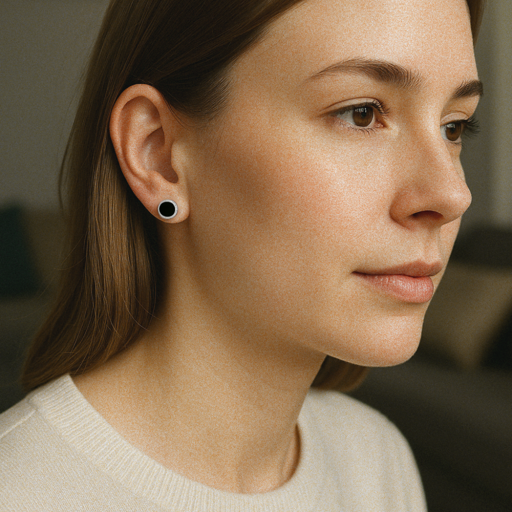 Boucles d'oreilles argent oeil bleu grec cristaux – Esoterique Paris