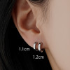 Boucles d'oreille argent plaque rhodium creoles homme femme