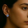 Boucles d'oreilles clous argent fleur