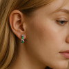 Sterling Silver snake hoop earrings