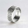 Open herenring van zilver met Keltisch patroon
