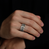Bague argent ouverte homme motif celtique