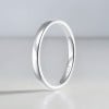 Bague alliance dome argent minimaliste homme femme