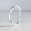 Bague alliance dome argent minimaliste homme femme