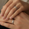Bague alliance dome argent minimaliste homme femme