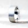 Bague ouverte homme anneau argent finition brosse