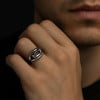 Bague argent homme chevaliere bouche de vampire