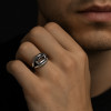 Bague argent homme chevaliere bouche de vampire