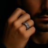 Anello da uomo in argento antistress rotante motivo celtico