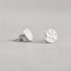 Boucles d'oreilles argent clous rond finition martele