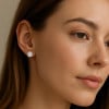 Boucles d'oreilles argent clous rond finition martele