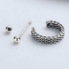Boucles d'oreille argent maille homme femme creoles hoop