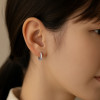 Boucles d'oreilles creoles Argent pavage zirconium