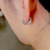 Boucles d'oreilles creoles Argent pavage zirconium