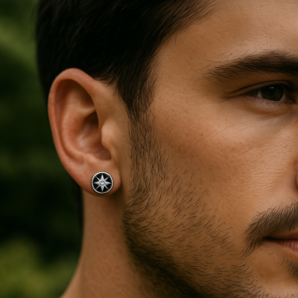 Boucles d'oreilles clous argent étoile