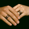 Bague Alliance Tungstène Incrustation Bois Personnalisable (Dupliqué)