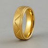 Bague homme personnalisee multi rainure tungstene brosse dome