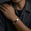 Bracelet personnalise chaine acier gourmette homme gravure personnalisee