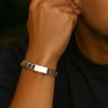 Bracelet personnalise homme chaine cuba acier fermoir magnetique (Dupliqué)