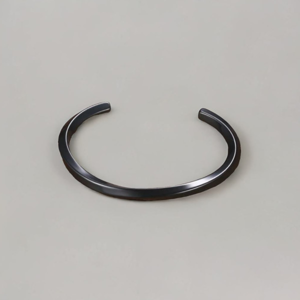 Bracelet personnalise jonc acier torsade homme femme