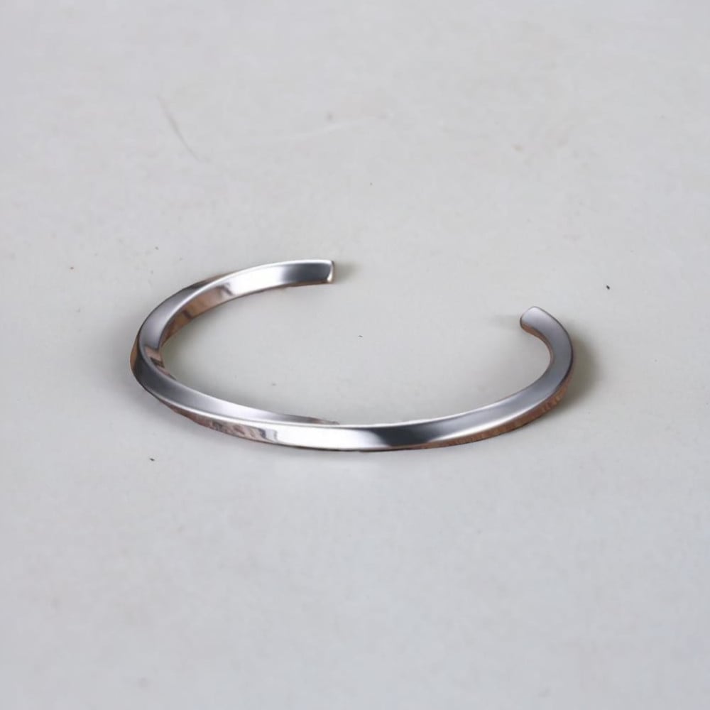 M Bracelet personnalise jonc acier torsade homme femme