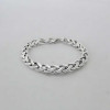 Men's Steel Bracelet with Braided Chain