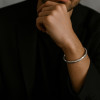Pulsera de plata maciza martillada para hombres y mujeres
