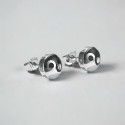 Heren stalen yin yang oorknopjes