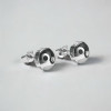 Men's yin yang steel stud earrings