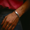 Bracelet personnalise chaine acier gourmette homme gravure personnalisee