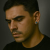 Boucles d'oreilles homme clous acier onyx bleu