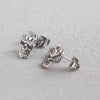 Pendientes de calavera de acero para hombre - par