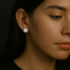 Boucles d'oreilles homme femme clous acier zirconium