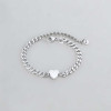 Bracelet personnalise femme acier coeur chaine personnalisee