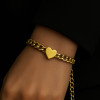 Bracelet personnalise femme acier coeur chaine personnalisee