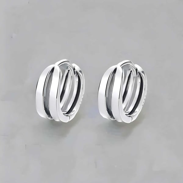 Boucles d'oreille argent homme femme creoles