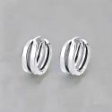 Pendientes de aro de plata para hombre y mujer.