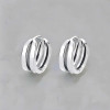 Pendientes de aro de plata para hombre y mujer.