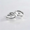 Pendientes de aro de plata para hombre y mujer.