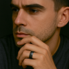 Bague mariage homme tungstene martelee personnalisable