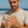 Bague personnalisee titane homme anneau mat brosse tournant a graver