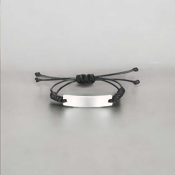 Bracelet personnalise homme femme nylon tresse acier
