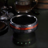 Bague personnalisee homme anneau tungstene brosse facette ligne bois