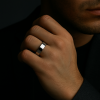 Bague homme tungstene finition miroir alliance personnalisable