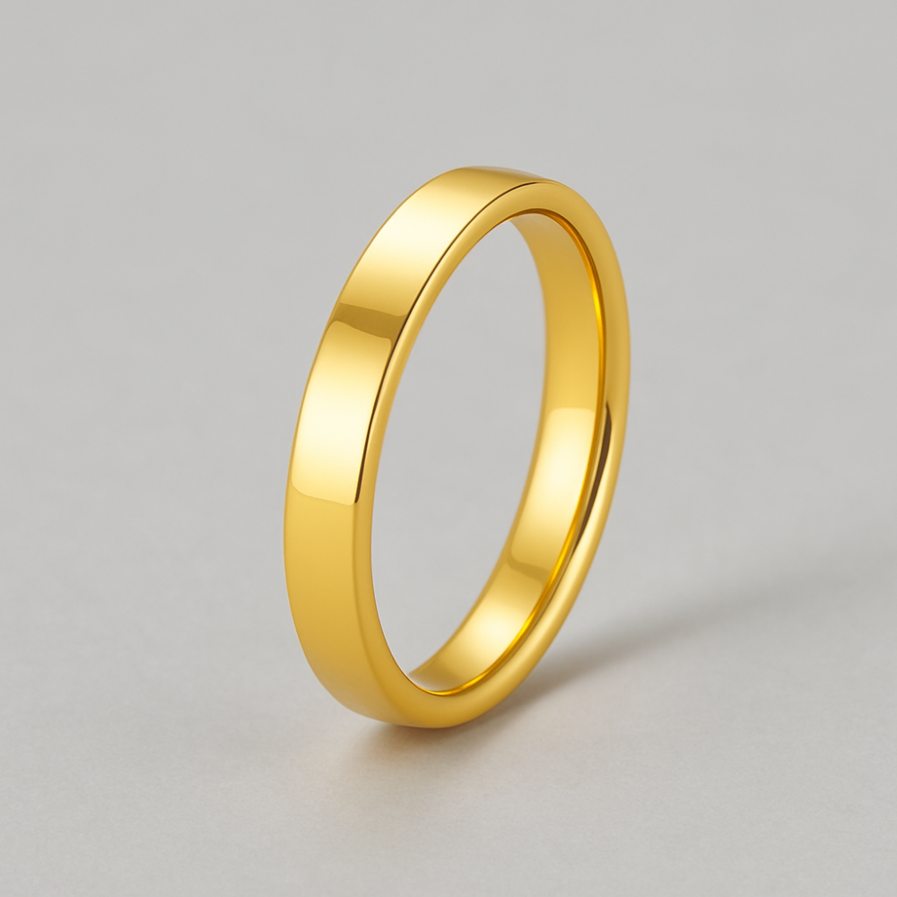 Bague mariage tungstene plaque or alliance personnalisee