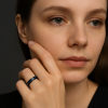 Bague personnalisée mariage tungstene brossé minimaliste