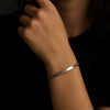 Blanc Bracelet personnalise femme gourmette dore chaine