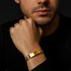 dore Bracelet personnalise gourmette acier gravure personnalise reglable